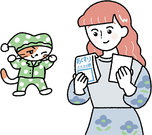 薬物療法を受ける不眠症の女性